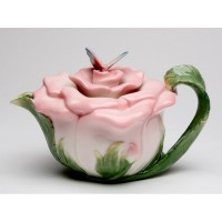 August Grove Kwon Butterfly on Rose 0.38-qt. Teapot AGTG3631